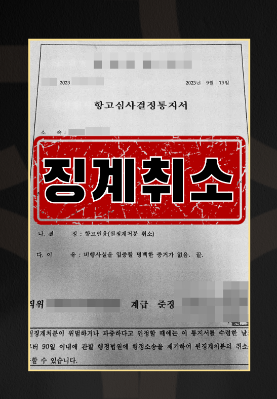여 간부에 대한 성희롱 발언으로 인한 품위유지의무위반 징계항고 사건